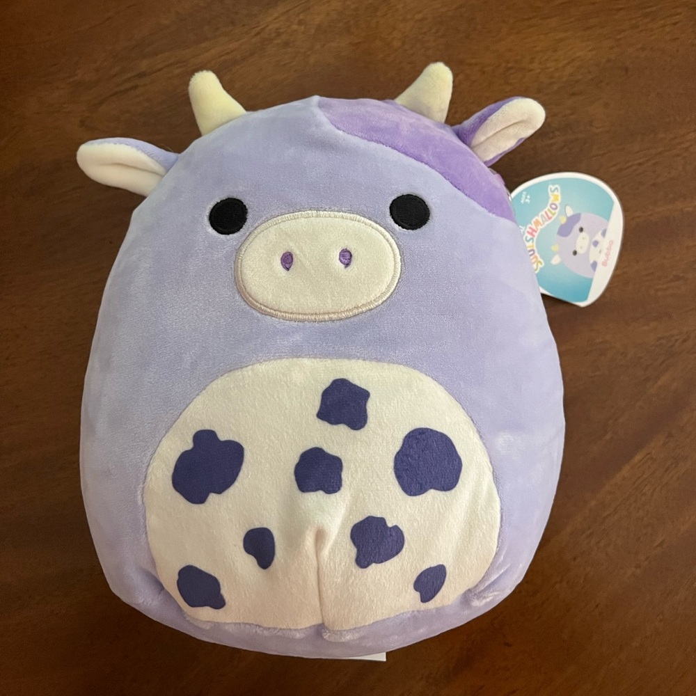 Squishmallow Bubba Purple Cow HTF
